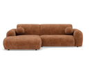 Louise - Corner Sofa - 4 Seater - Textured Velvet - Terracotta