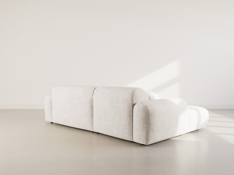 Louise - Corner Sofa - 4 Seater - Textured Velvet - Beige