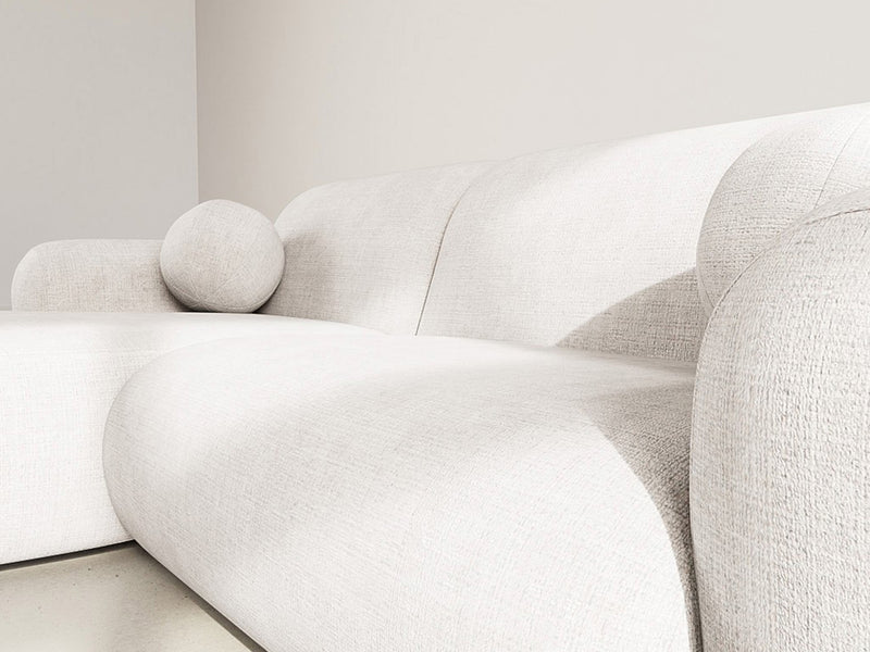 Louise - Corner Sofa - 4 Seater - Textured Velvet - Beige