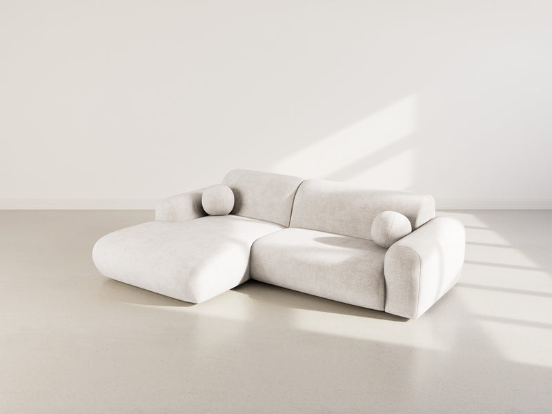 Louise - Corner Sofa - 4 Seater - Textured Velvet - Beige