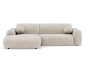 Louise - Corner Sofa - 4 Seater - Textured Velvet - Beige