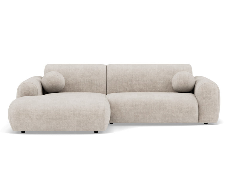 Louise - Corner Sofa - 4 Seater - Textured Velvet - Beige