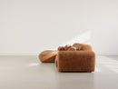 Louise - Corner Sofa - 4 Seater - Textured Velvet - Terracotta