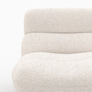 Fauteuil Teddy en tissu bouclé blanc