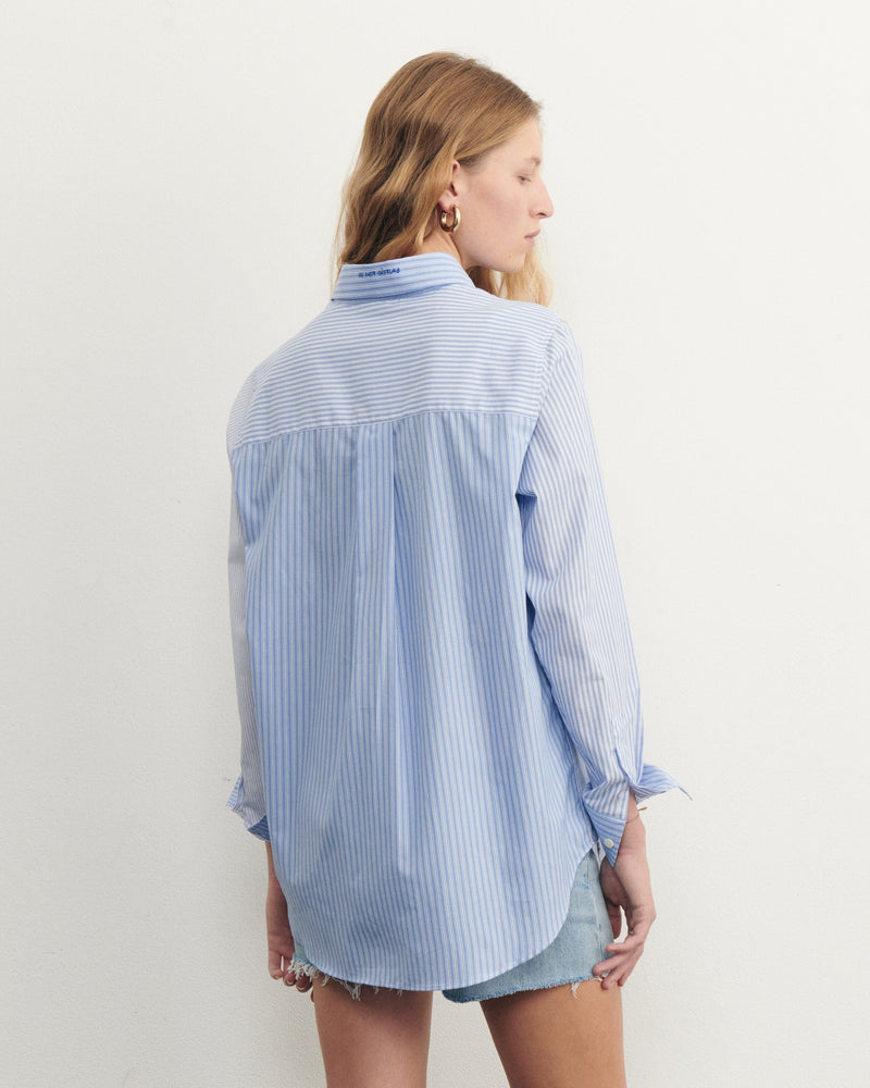 loutil poplin shirt 'do not disturb'#color_patchwork-poplin