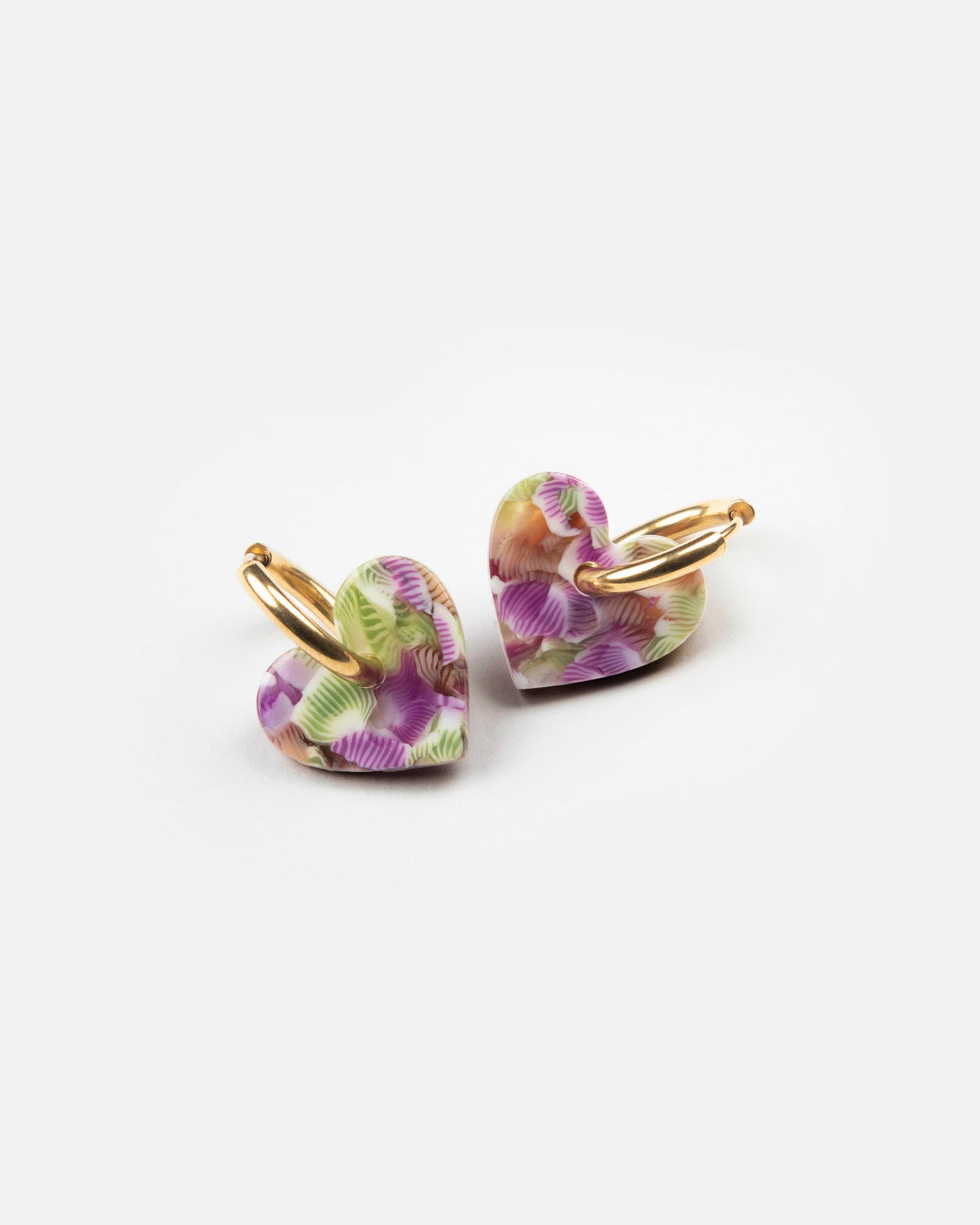 Boucles D'Oreilles Lova Lova - Magenta Et Vert