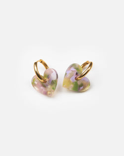 Boucles D'Oreilles Lova Lova - Vert Et Lavande