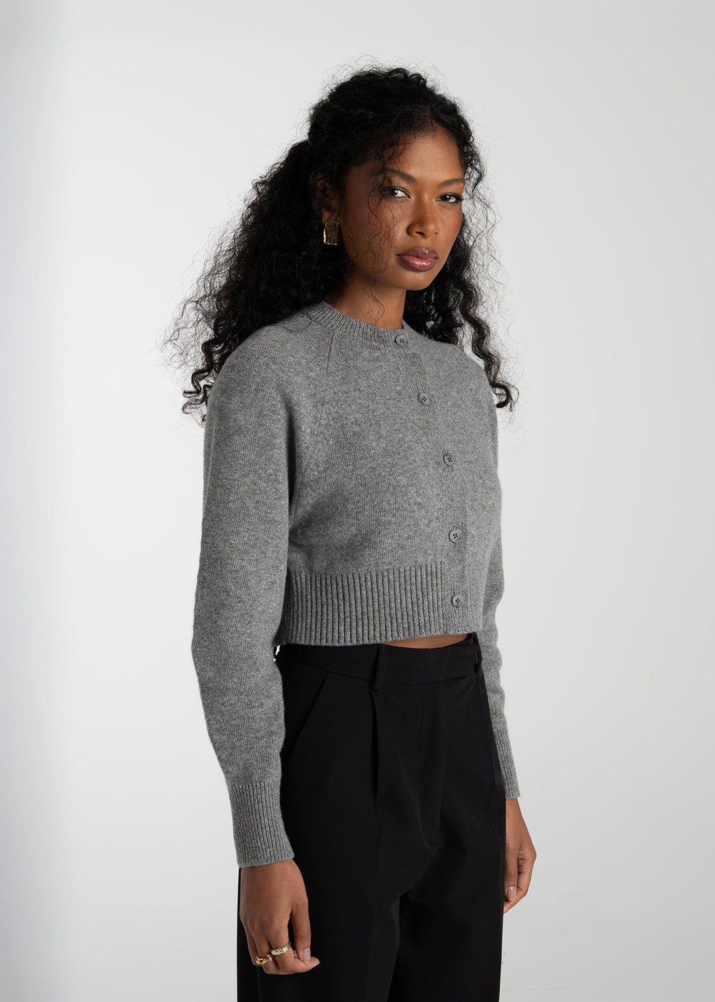 Cardigan Emily Merino Wool - Grey