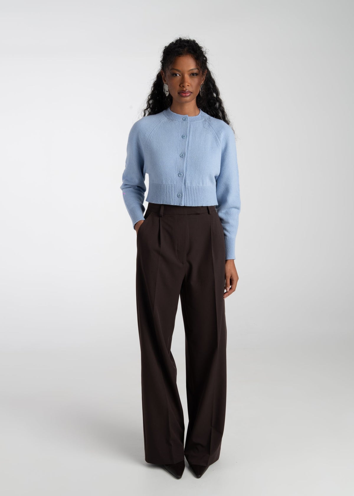 Cardigan Emily Merino Wool - Baby Blue