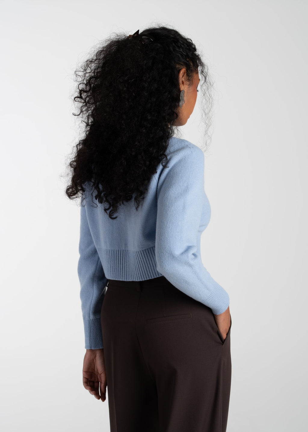 Cardigan Emily Merino Wool - Baby Blue
