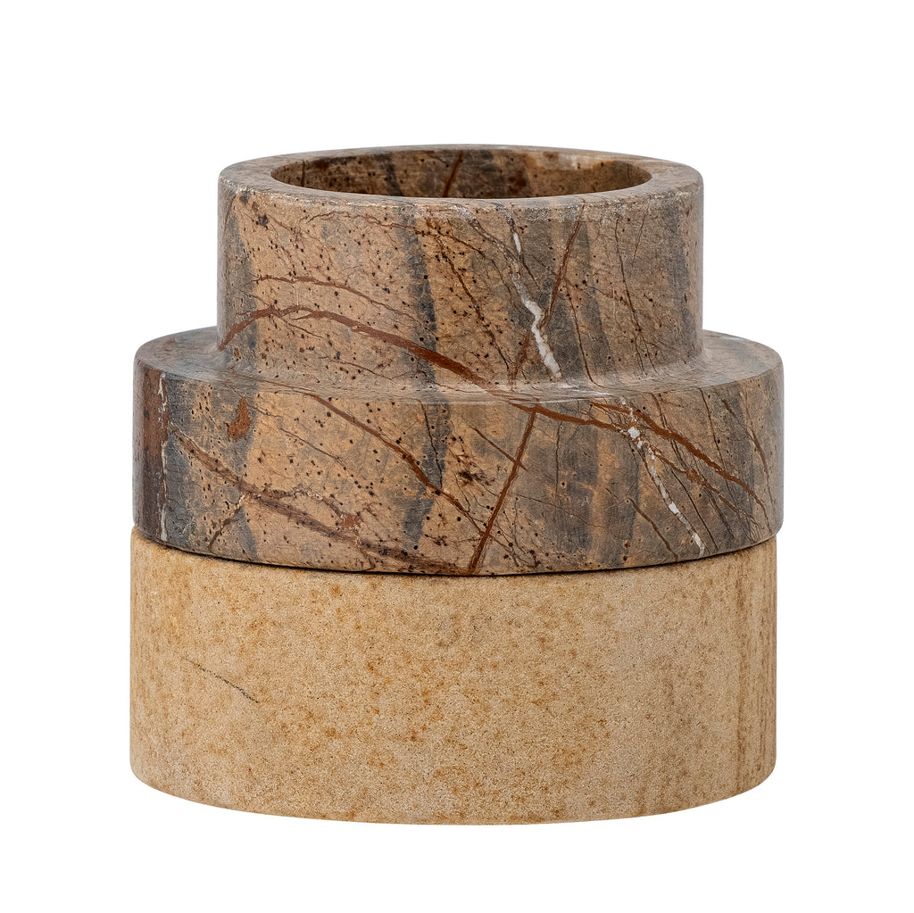 Dalin - Votive & Candlestick - Brown - Sandstone