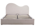 Lucas - Cama Con Arcón - Terciopelo Texturizado - Beige