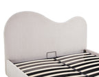 Lucas - Cama Con Arcón - Terciopelo Texturizado - Beige