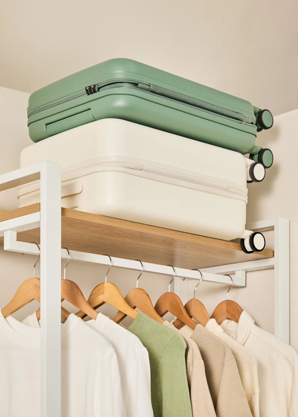 Luggage Studio Foldable - Maleta de cabina rígida plegable de policarbonato con cerradura TSA y ruedas multidireccionales - Verde