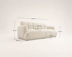 Luigi - 3-Seater Straight Sofa - Corduroy - Terracotta