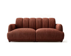 Luigi - 3-Seater Straight Sofa - Corduroy - Terracotta