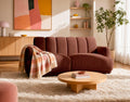 Luigi - 3-Seater Straight Sofa - Corduroy - Terracotta