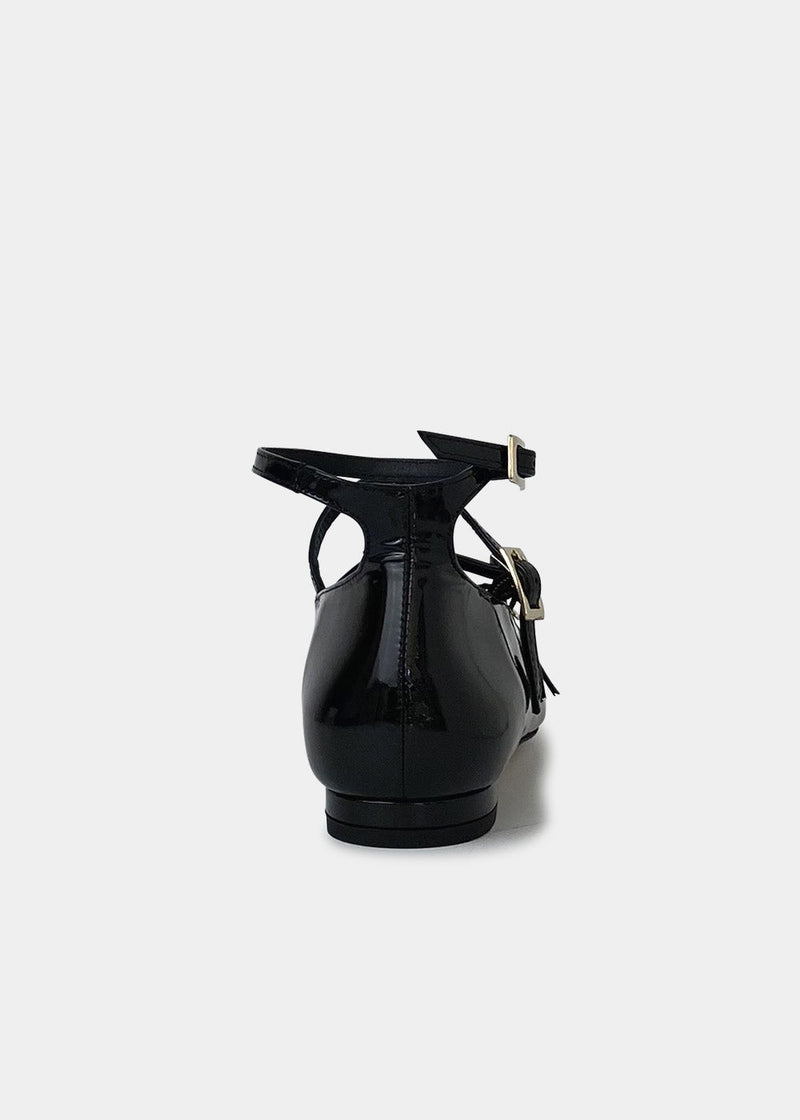 Babies Alohas Luke - Cuir Vernis Noir