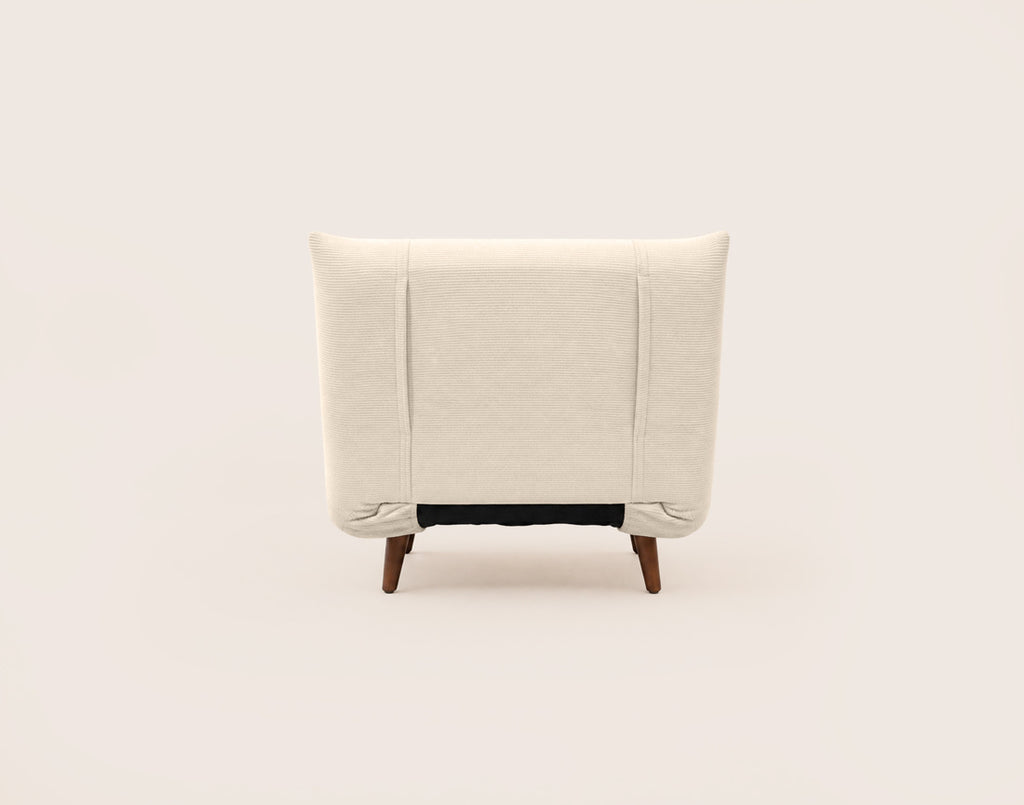 Lumi - Divano Letto Clic-Clac 1 Posto - Velluto a Coste - Beige