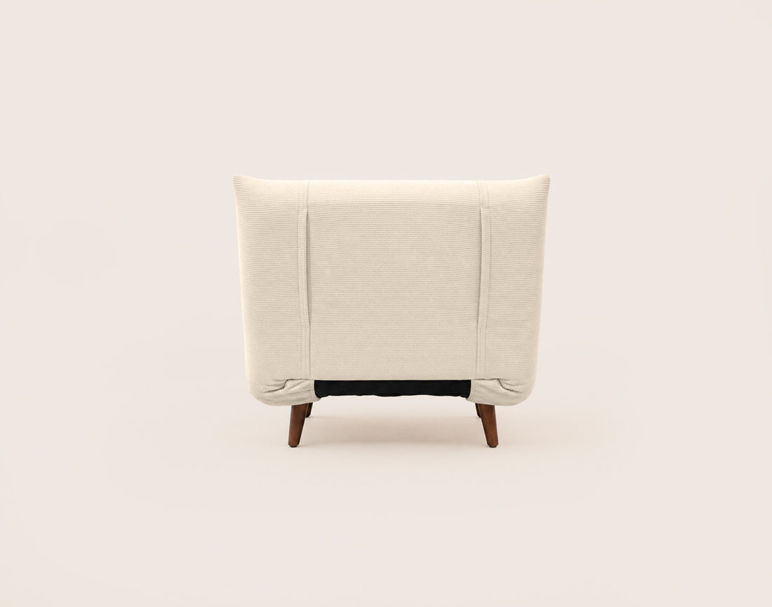 Lumi - Divano Letto Clic-Clac 1 Posto - Velluto a Coste - Beige