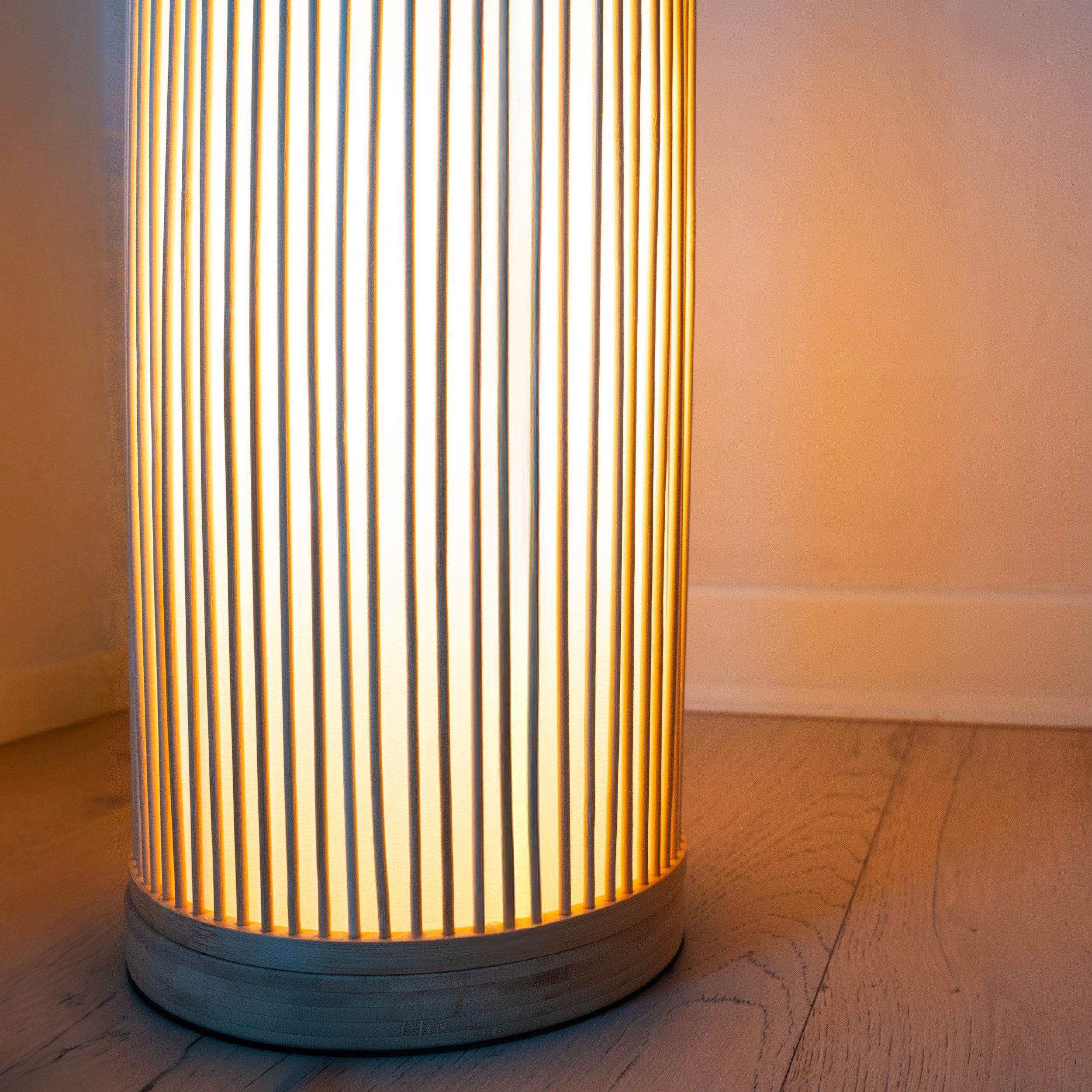 Huron - Lampadaire En Bambou Naturel