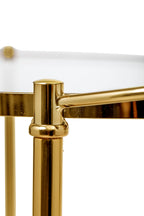 Fine - Bar Table - Gold - Glass