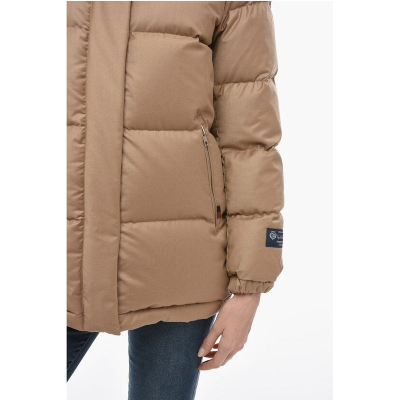 Luxe Pack Wool Blend Down With Fur-Edged Hood Jacket