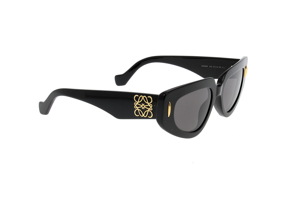 Luxury Eyewear – Occhiali da sole - Loewe, occhiali da sole neri con lenti scure e dettagli dorati sulle aste