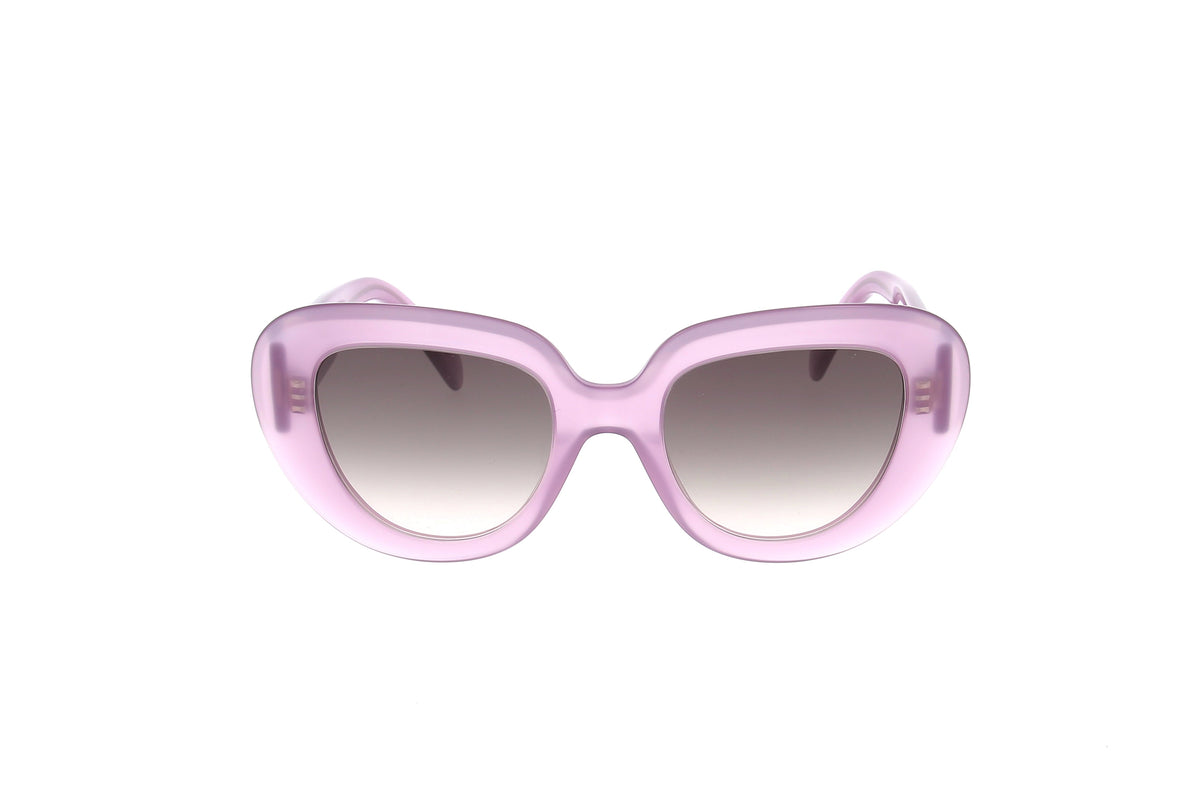 Luxury Eyewear – Okulary przeciwsłoneczne - Celine, jasnoróżowe przezroczyste okulary przeciwsłoneczne motyl z octanu, szare cieniowane soczewki