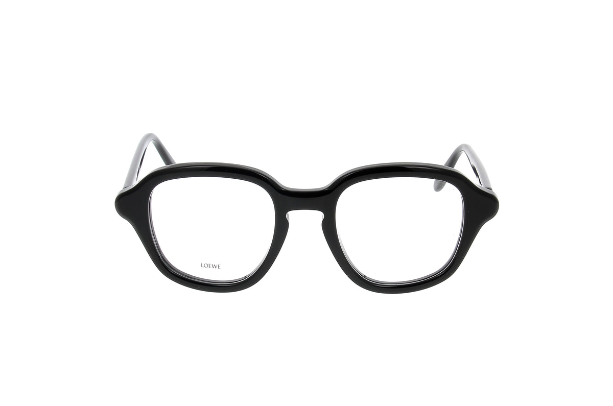 Luxury Eyewear – Zonnebrillen - Loewe, zwarte bril, dik montuur, vooraanzicht