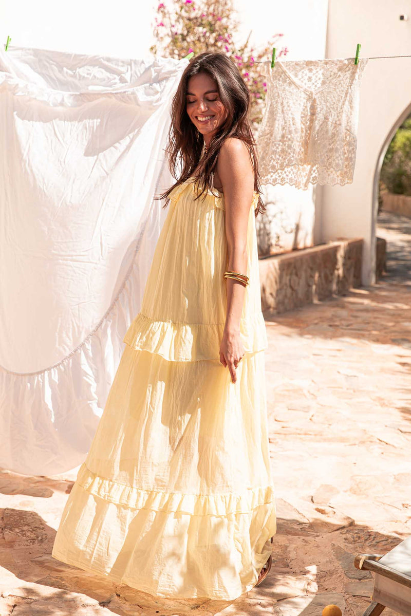 LYDIE Jaune - Robe Longue