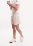 Nike - Short Club Woven Washed Flow - Pink Oxford,White - Homme