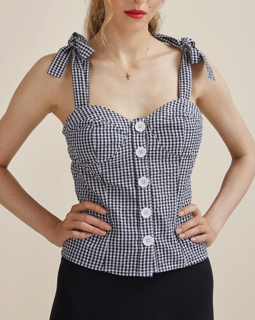 Top Angelo - Vichy Negro