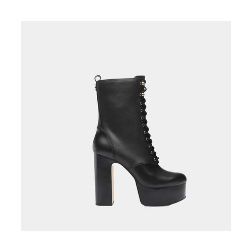 Bottines Michael Kors Natasha Lace Up Bootie - Cuir Noir