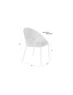 Dando - Dining Chair - Polyester - Off-White/Off-White