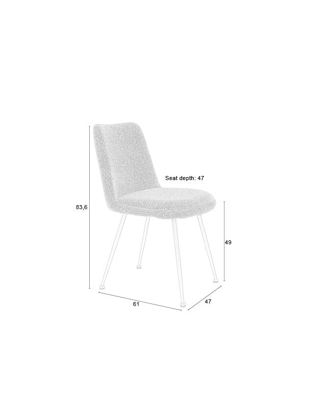 Fijs - Dining Chair - Iron - Taupe/Grey