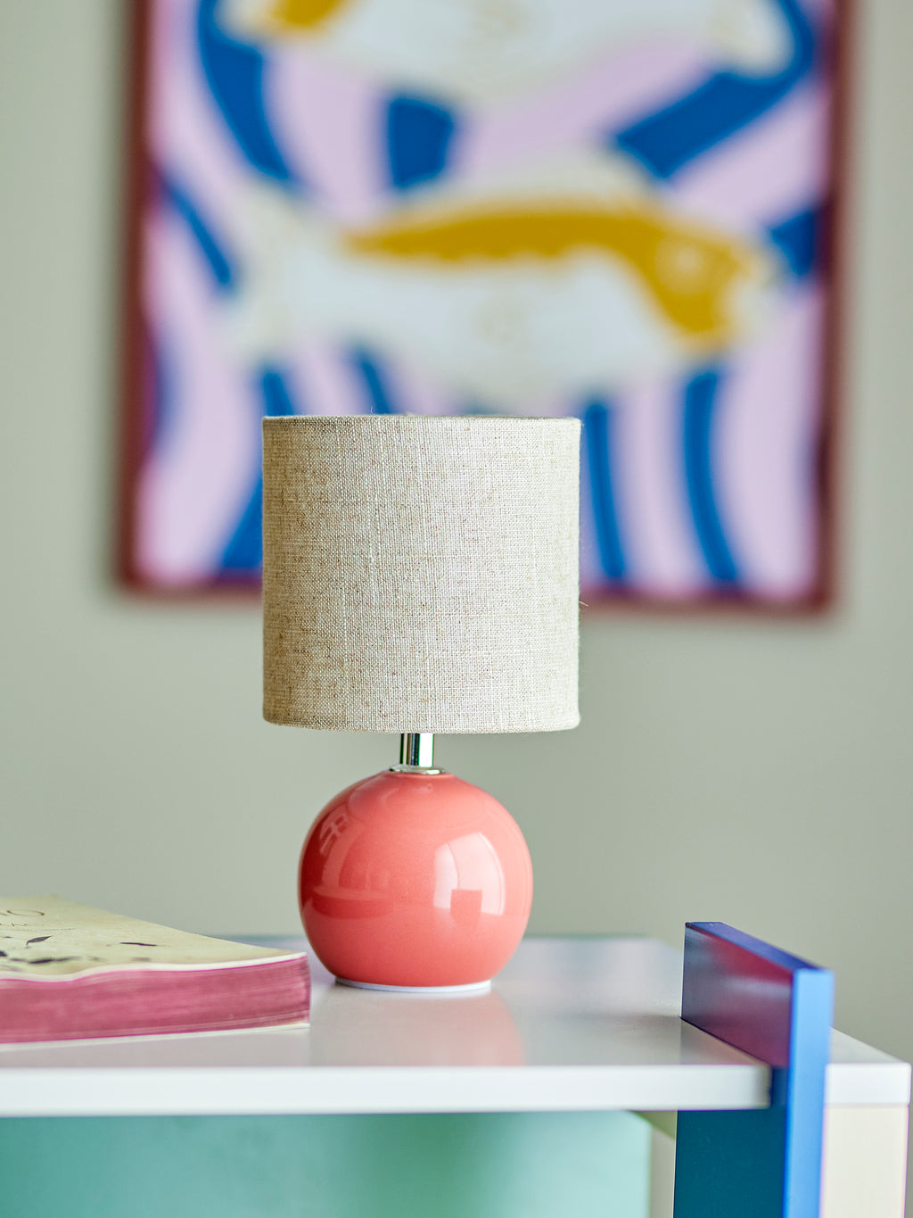 Valdis - Table Lamp - Powder Pink - Stoneware