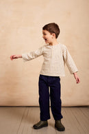 Mabo - Blouse August Cream Windowpane