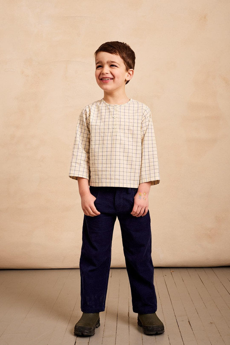 Mabo - Blouse August Cream Windowpane