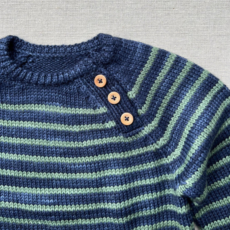 Jersey rayas verde marino - Selección Mabo disponible en amaetc.com, concept store eco amigable para niños