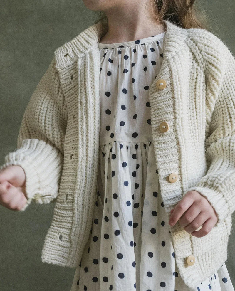 Mabo - Cardigan Fisherman Vintage Eggshell