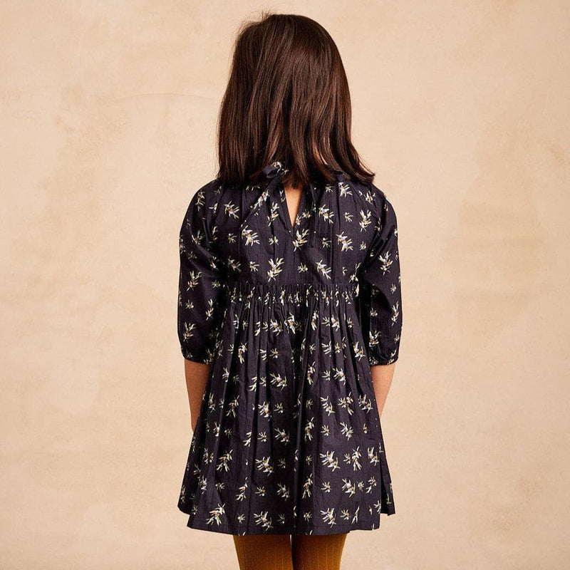 Robe Georgie navy berry branch - Sélection Mabo à retrouver sur amaetc.com, concept store eco friendly pour enfants
