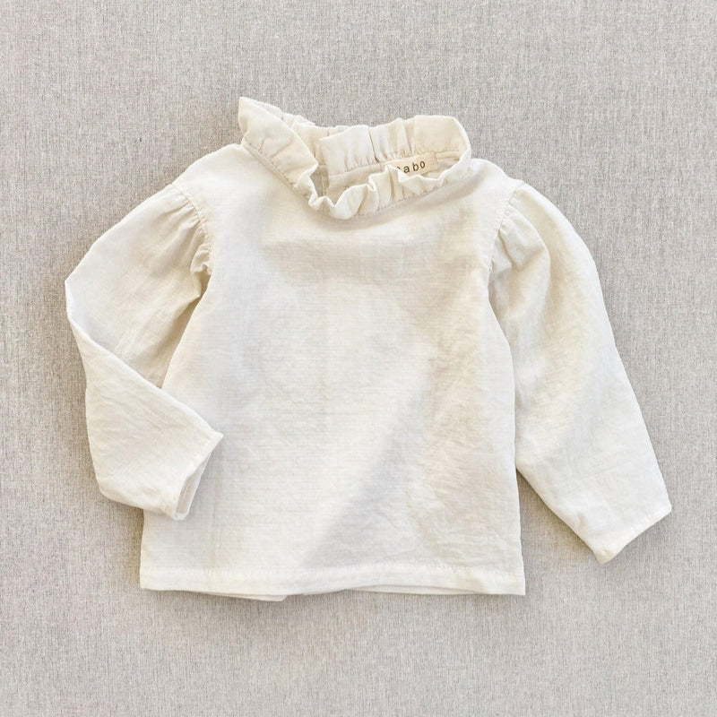 Blusa Loulou de gasa de algodón color crema - Selección Mabo disponible en amaetc.com, concept store ecológico para niños