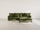 Madison - Right Corner Sofa - 4 Seater - Textured Fabric - Green
