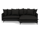 Madison - Right Corner Sofa - 4 Seater - Textured Fabric - Black