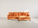 Madison - Right Corner Sofa - 4 Seater - Textured Fabric - Terracotta
