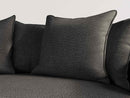 Madison - Right Corner Sofa - 4 Seater - Textured Fabric - Black