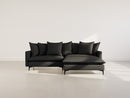 Madison - Right Corner Sofa - 4 Seater - Textured Fabric - Black