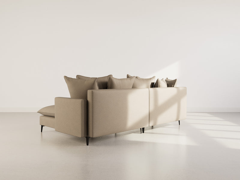 Madison - Right Corner Sofa - 4 Seater - Textured Fabric - Taupe