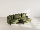 Madison - Right Corner Sofa - 4 Seater - Textured Fabric - Green